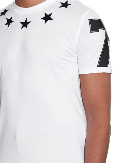 givenchy white shirt black stars|men's Givenchy t shirt sale.